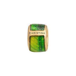 Christina Watches Green Leaf gold plated silver tube/ring , 630-G30-13